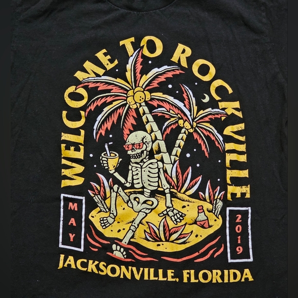 Korn Rob Zombie Tool Judas Priest Incubus Welcome To Rockville 2019 T-Shirt M - Picture 5 of 7